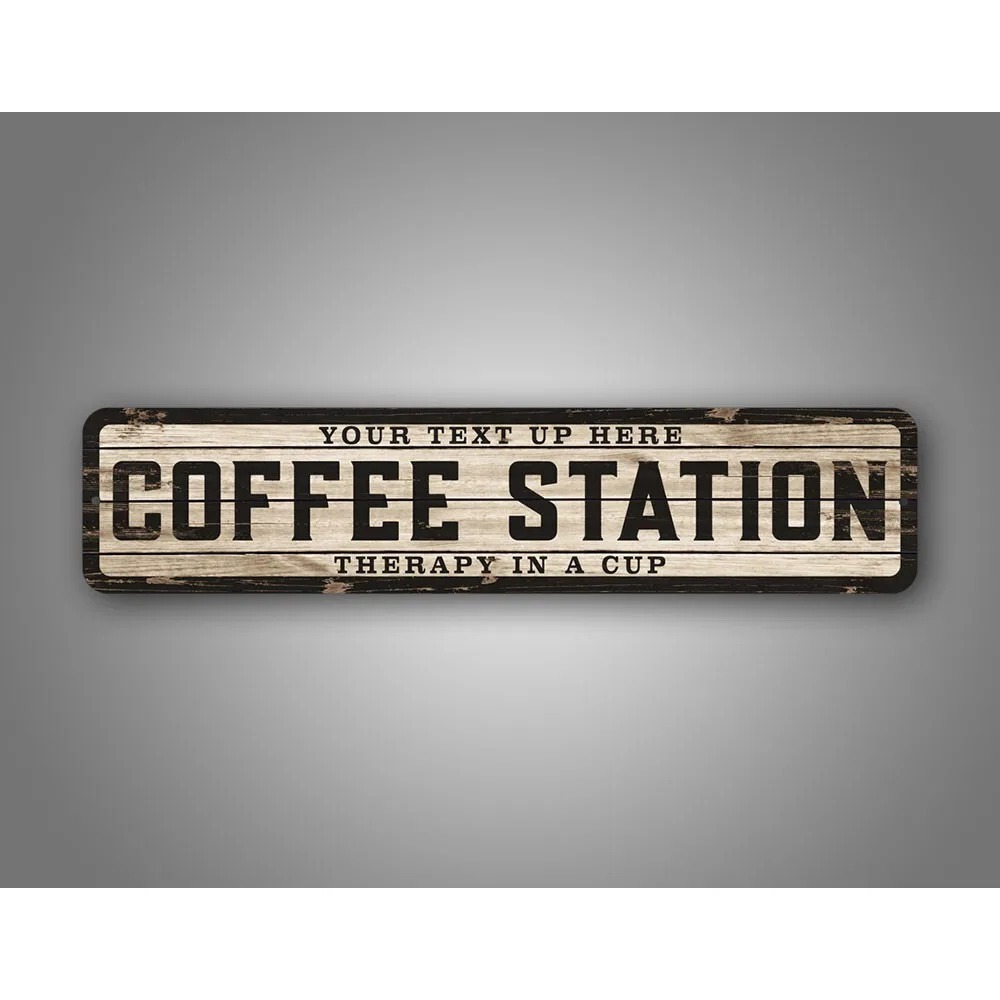 Home Bar And Coffee - Деревянная табличка с текстом и логотипом