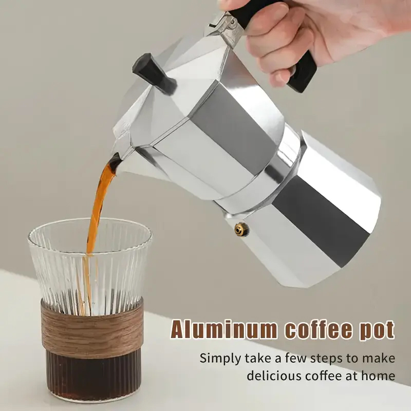 Home Barista - Классическая алюминиевая мока-кофеварка 50-300 мл для