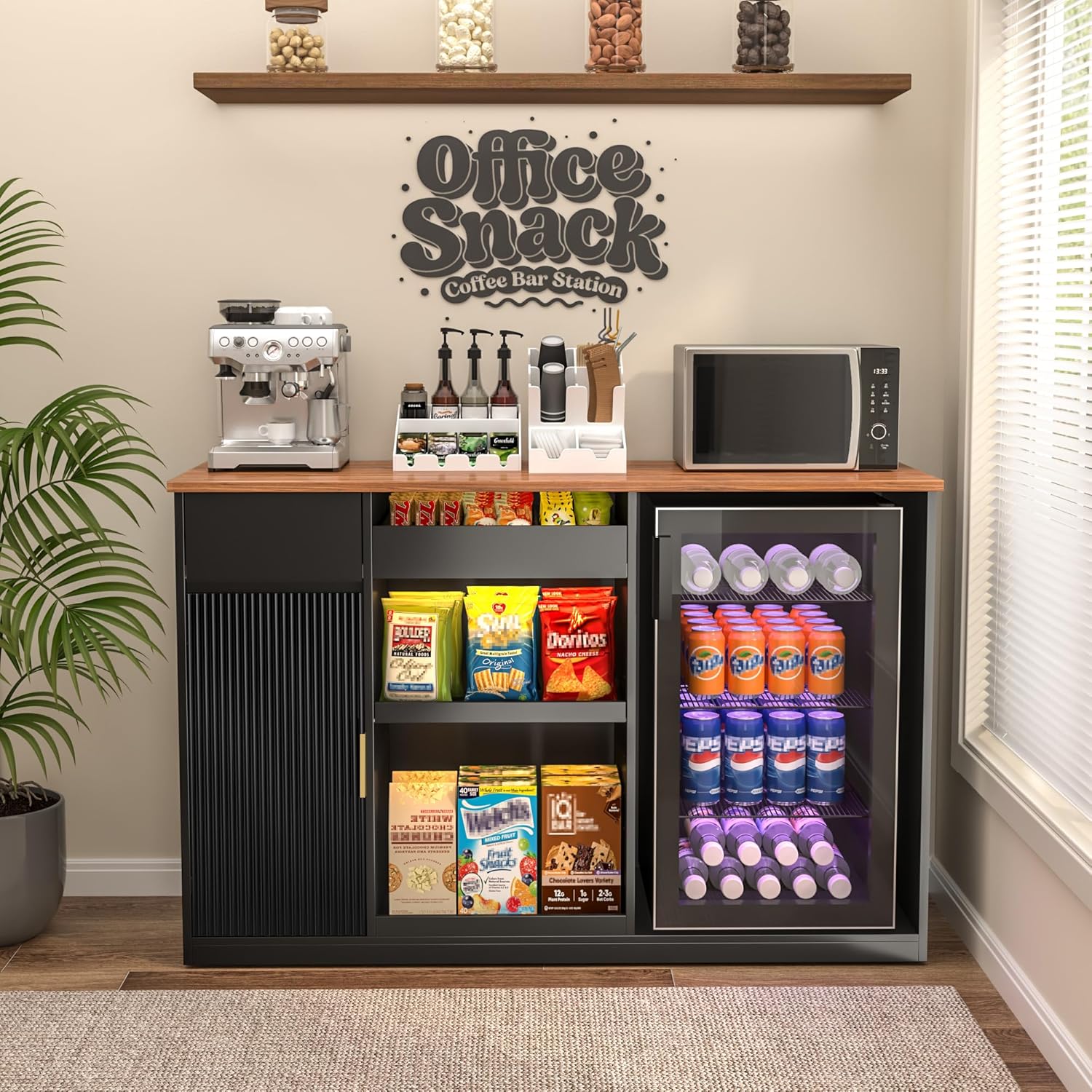 Home Bar And Fridge - Шкаф-витрина для закусок с холодильным отсеком,